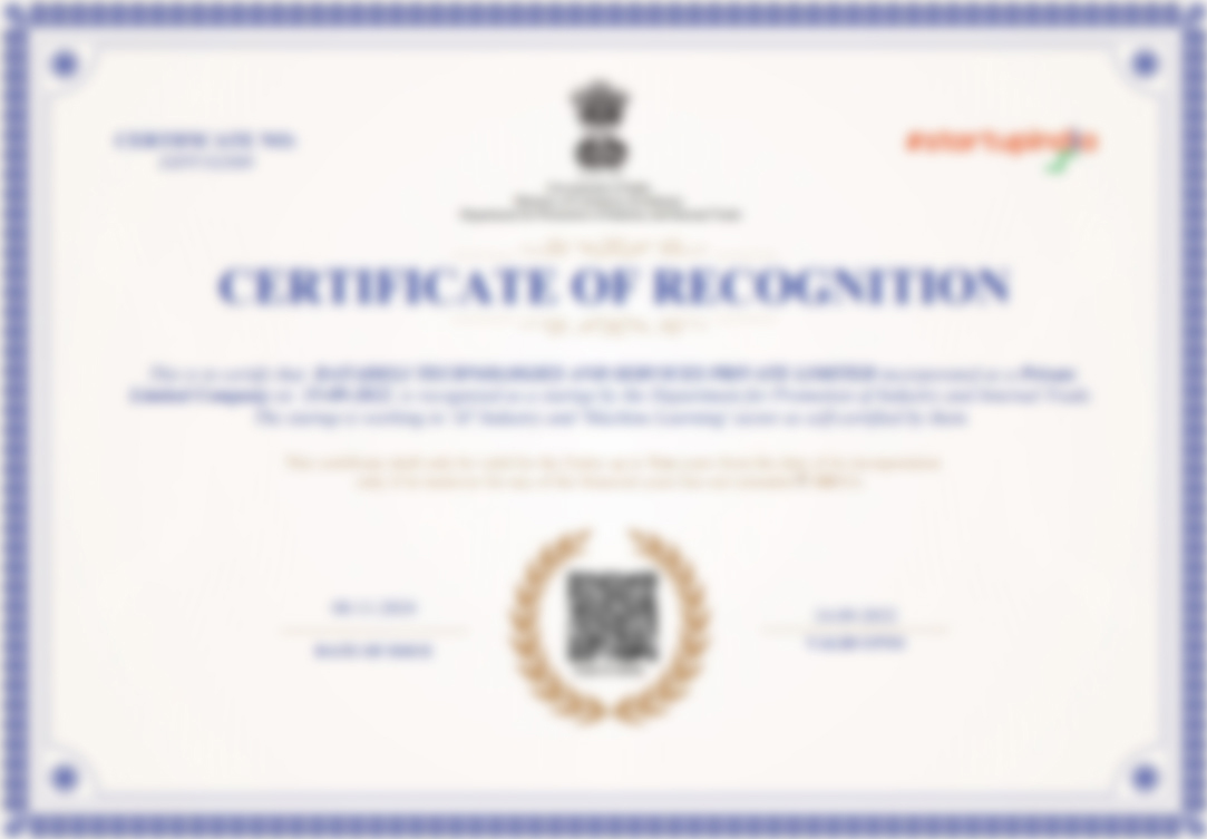 Startup India Certificate